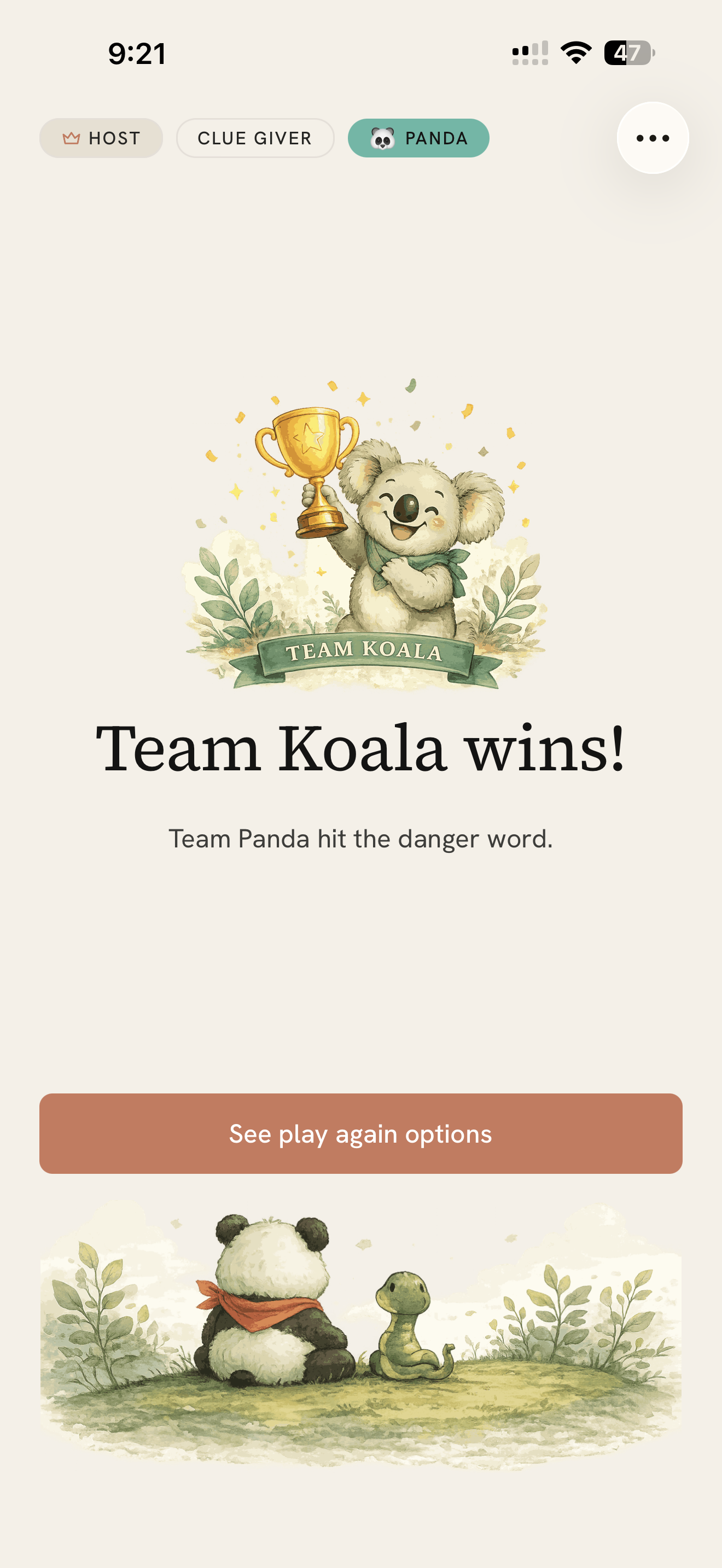 Game over — a team takes the win